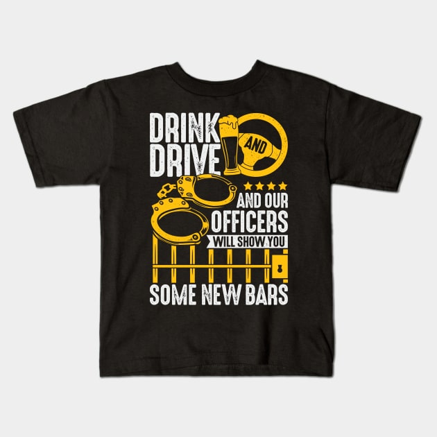 Funny Police Officer Inspector Job Sheriff Gift Kids T-Shirt by Dolde08